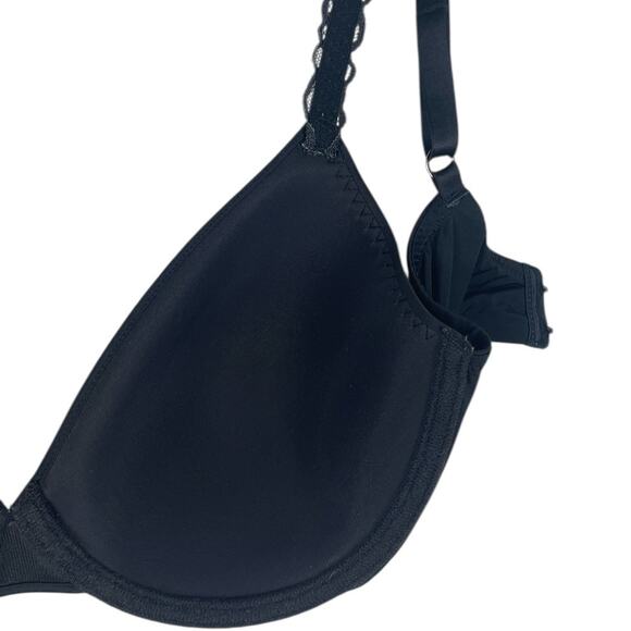 Natori Pure Lux Custom Coverage Contour Underwire Bra Lace Straps 732080 Sz 32DD - Picture 10 of 14